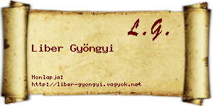 Liber Gyöngyi névjegykártya