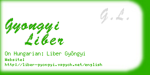 gyongyi liber business card